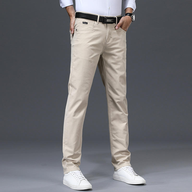 Men's straight tube men's slim fitting men's pants casual cotton pants