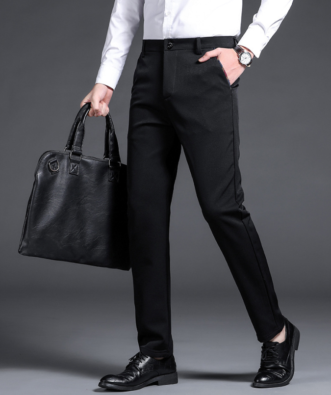2024 Suit pants Men straight leg business formal slim casual men's pants trousers
