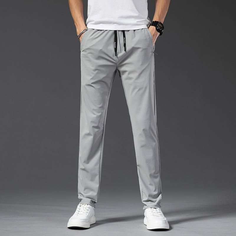 Thin ice silk straight loose quick-drying summer casual men's sports pants