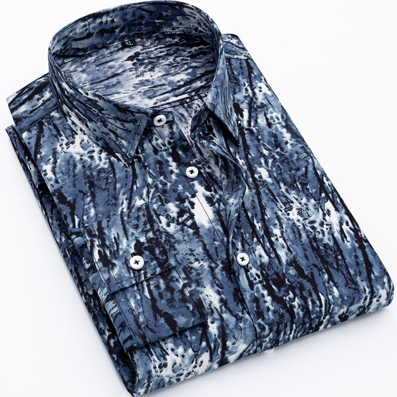 new spring men long sleeve loose solid color casual shirts cotton shirt